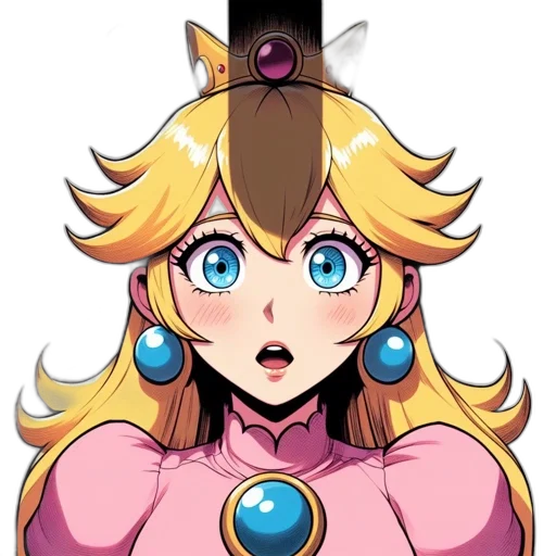 crown, staff, face, hair transparent PNG cut-out