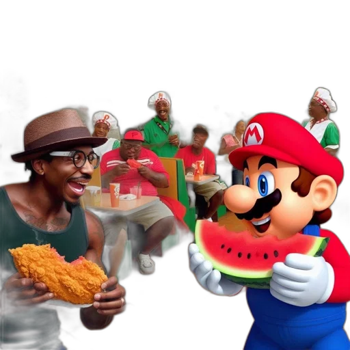 food, hat, concept art, 3d render transparent PNG cut-out