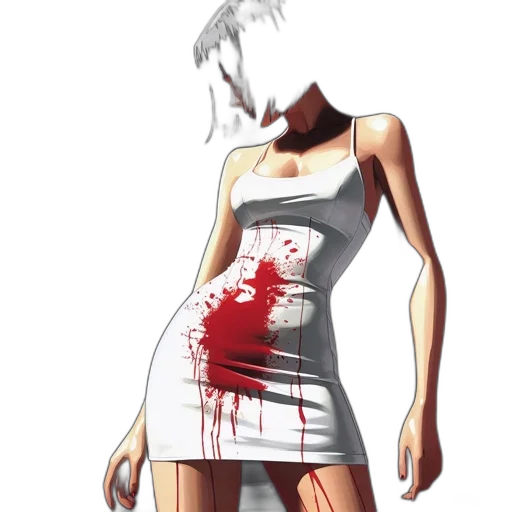 dress, face, weapon, concept art transparent PNG cut-out