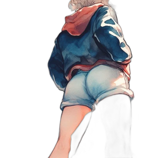 jacket, dress, staff, creature transparent PNG cut-out