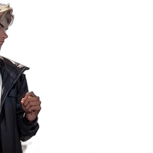 jacket, staff, hat, weapon transparent PNG cut-out