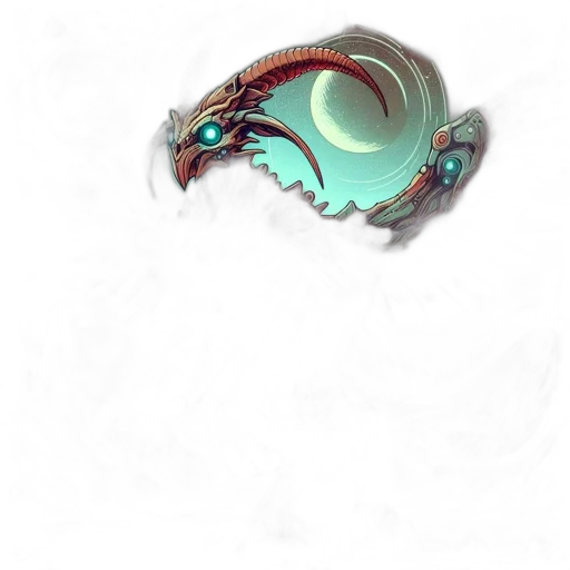 dragon, mask, staff, creature transparent PNG cut-out
