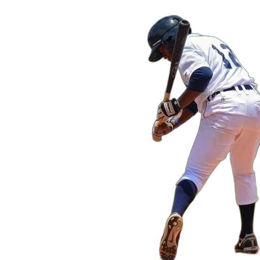 baseball, player, white, uniform transparent PNG cut-out