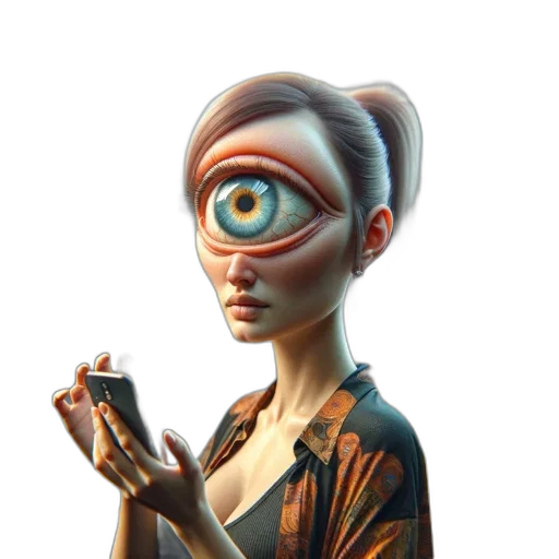 robot, dress, face, staff transparent PNG cut-out