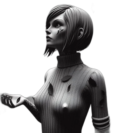 robot, dress, face, mask transparent PNG cut-out