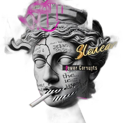mask, crown, vaporwave, concept art transparent PNG cut-out