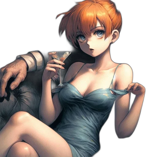dress, weapon, staff, robot transparent PNG cut-out
