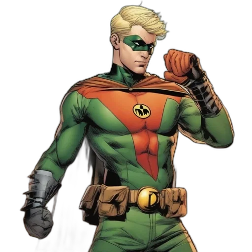 comic book art, concept art, green, earth tones transparent PNG cut-out