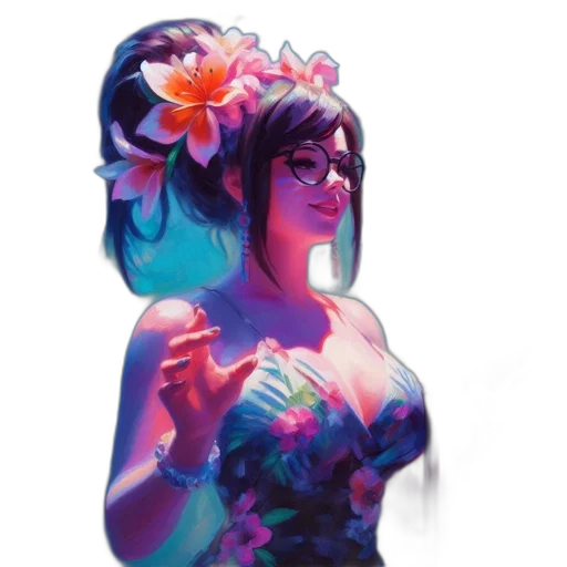 dress, jewelry, flower, crown transparent PNG cut-out