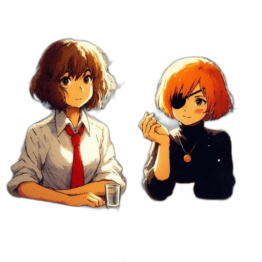 anime, pixel art, concept art, cartoon transparent PNG cut-out
