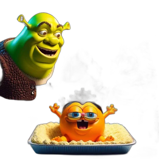 food, creature, concept art, 3d render transparent PNG cut-out