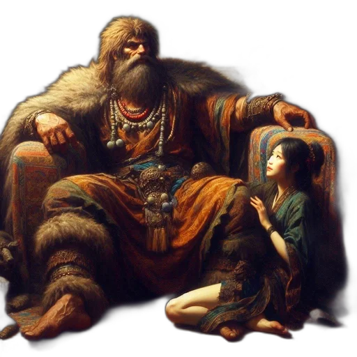 concept art, fantasy art, oil painting, photorealistic transparent PNG cut-out