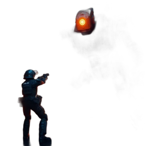 robot, weapon, staff, mask transparent PNG cut-out