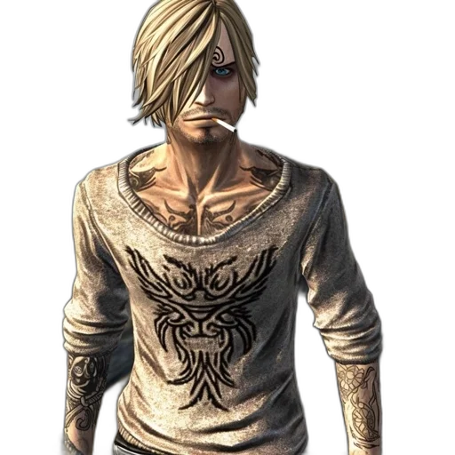 jacket, staff, face, concept art transparent PNG cut-out