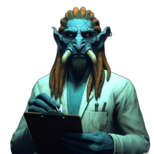 staff, mask, creature, face transparent PNG cut-out