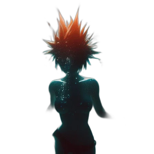 dress, hair, crown, creature transparent PNG cut-out
