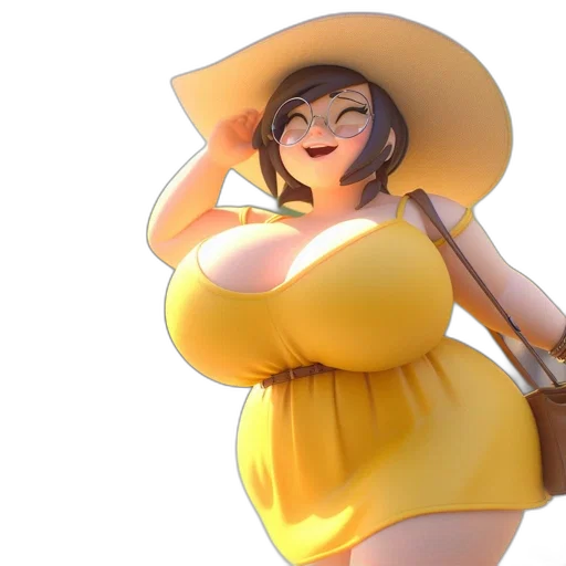 dress, hat, 3d render, concept art transparent PNG cut-out