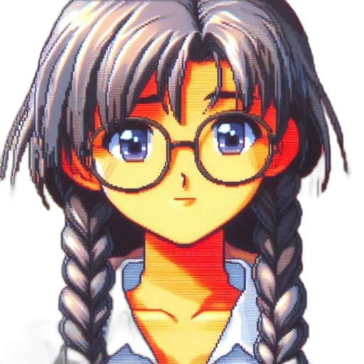 hair, staff, face, anime transparent PNG cut-out