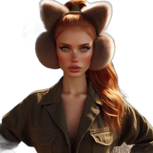 hat, jacket, animal, staff transparent PNG cut-out