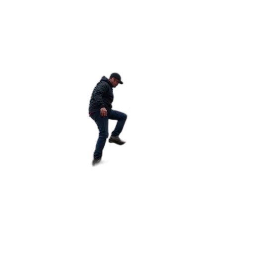 shoes, jacket, pixel art, 3d render transparent PNG cut-out
