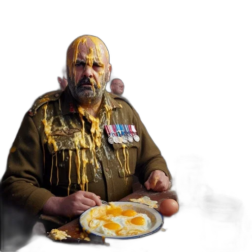 food, jacket, face, weapon transparent PNG cut-out