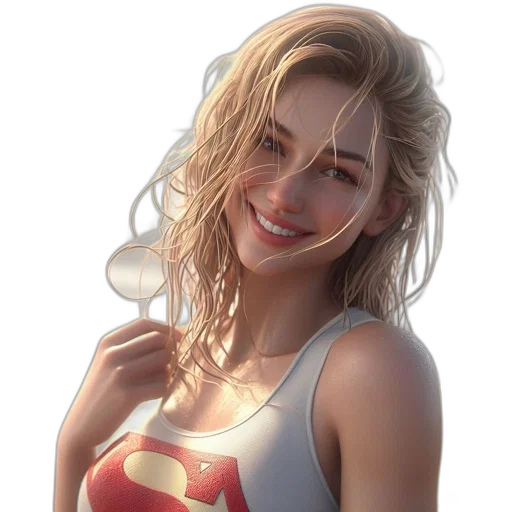 face, jewelry, photorealistic, comic book art transparent PNG cut-out