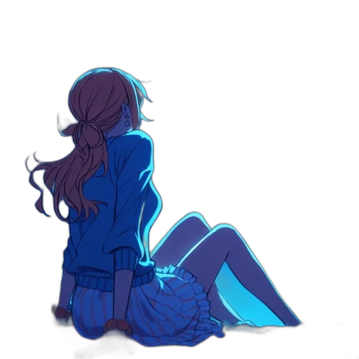 jacket, dress, staff, hair transparent PNG cut-out