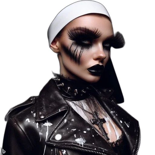 mask, face, jacket, jewelry transparent PNG cut-out