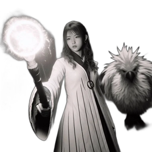staff, hair, weapon, creature transparent PNG cut-out