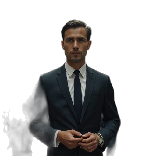 jacket, face, staff, robot transparent PNG cut-out