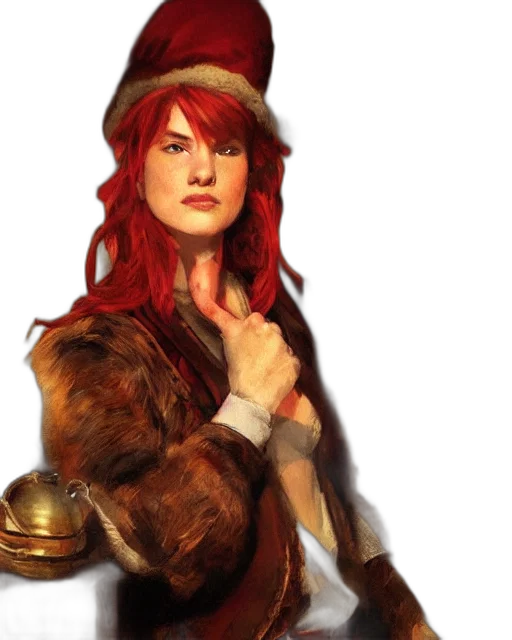 staff, jacket, hat, fantasy art transparent PNG cut-out