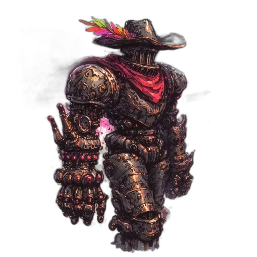staff, robot, weapon, hat transparent PNG cut-out