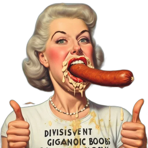 food, vintage-styled, comic, blonde transparent PNG cut-out