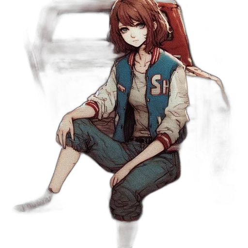 jacket, robot, staff, weapon transparent PNG cut-out