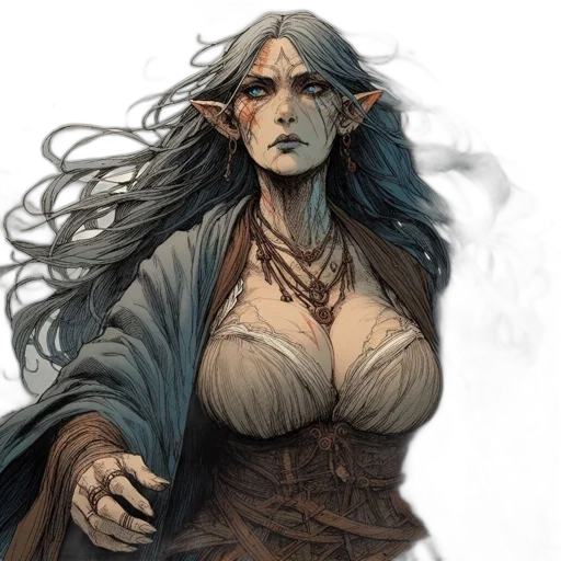 fantasy art, concept art, comic book art, watercolor transparent PNG cut-out