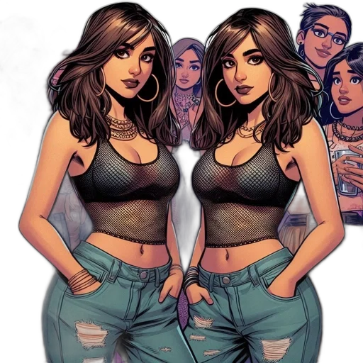 comic book art, concept art, cartoon, fantasy art transparent PNG cut-out