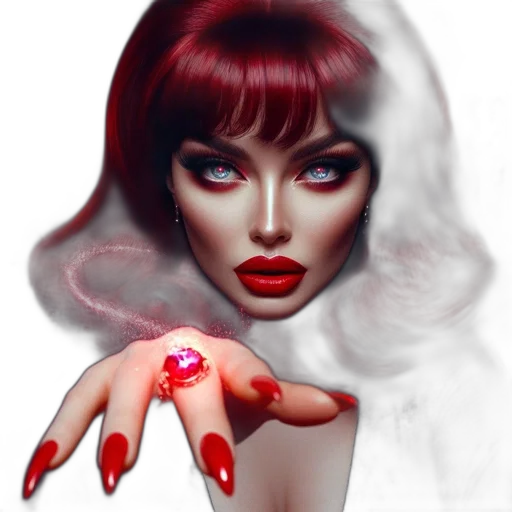 jewelry, face, fantasy art, photorealistic transparent PNG cut-out