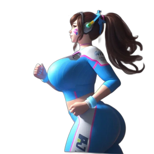 robot, dress, staff, 3d render transparent PNG cut-out