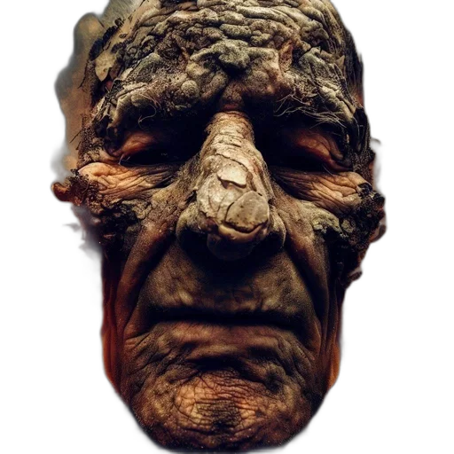 face, mask, creature, staff transparent PNG cut-out