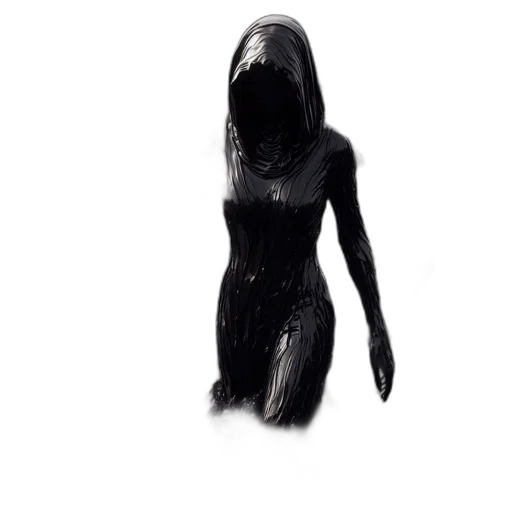 creature, dress, hair, mask transparent PNG cut-out
