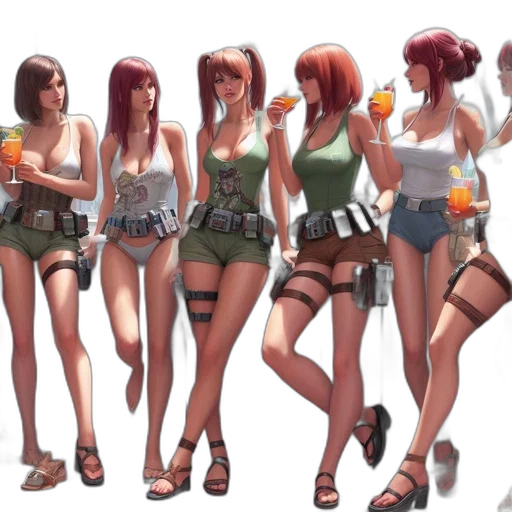 concept art, fantasy art, 3d render, cyberpunk transparent PNG cut-out