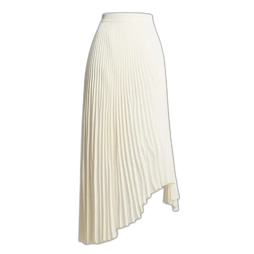 dress, ivory, asymmetric, pleated transparent PNG cut-out