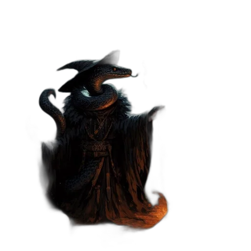 dragon, staff, creature, mask transparent PNG cut-out
