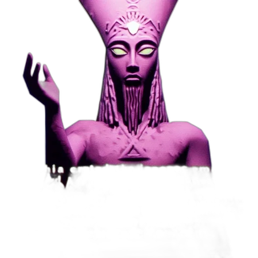 mask, crown, staff, creature transparent PNG cut-out