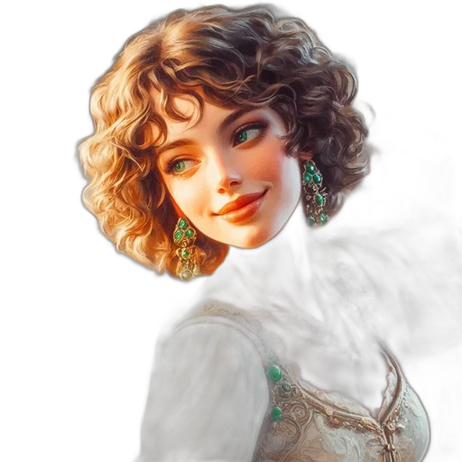 dress, face, jewelry, crown transparent PNG cut-out