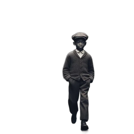 staff, hat, jacket, robot transparent PNG cut-out