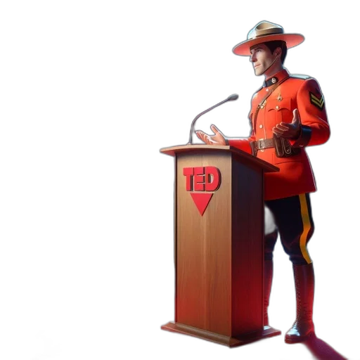 person, dressed, red, uniform transparent PNG cut-out