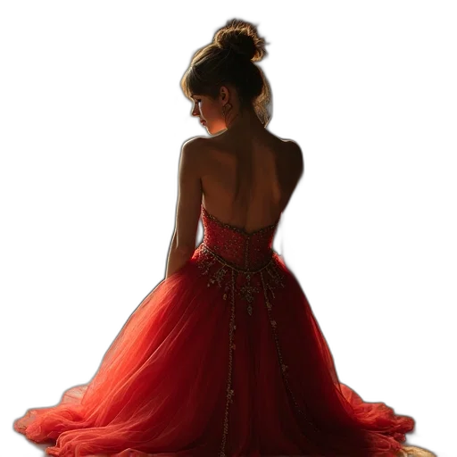 dress, jewelry, crown, photorealistic transparent PNG cut-out
