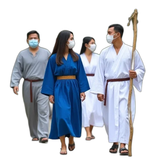 mask, staff, concept art, fog transparent PNG cut-out