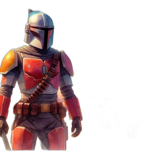 robot, sword, weapon, jacket transparent PNG cut-out